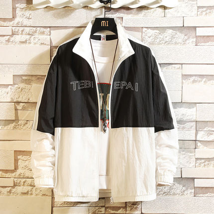 Jacket Men Windbreaker Autumn Hip Hop Couple Thin Jacket Windbreaker Patchwork Multi Pockets Casual Track Coat Streetwear-14