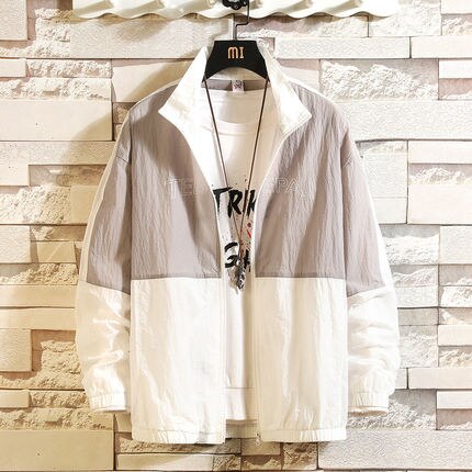Jacket Men Windbreaker Autumn Hip Hop Couple Thin Jacket Windbreaker Patchwork Multi Pockets Casual Track Coat Streetwear-16