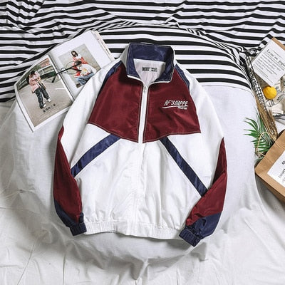 Jacket Men Windbreaker Autumn Hip Hop Couple Thin Jacket Windbreaker Patchwork Multi Pockets Casual Track Coat Streetwear-12