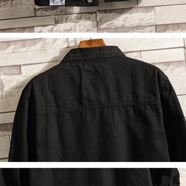 6XL Baggy Jackets Black Cotton Autumn Streetwear Fashion Army Green Hip Hop College Military Style Coat Japan Bomber Jacket Men-1