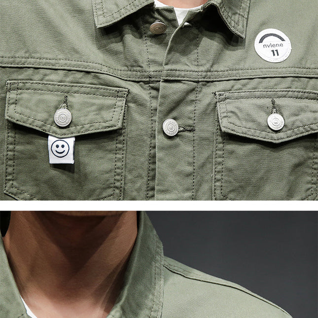 6XL Baggy Jackets Black Cotton Autumn Streetwear Fashion Army Green Hip Hop College Military Style Coat Japan Bomber Jacket Men-3