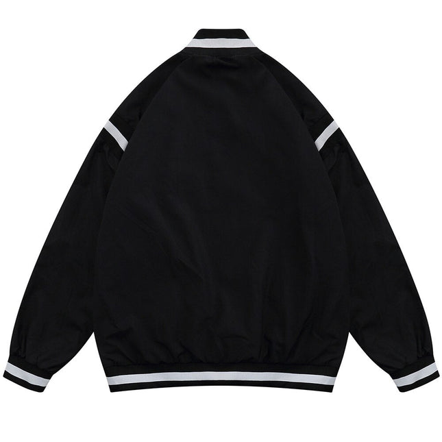 Jacket Men Embroidery Patch Color Block Print Baseball Jacket Coat Men Loose High Street Harajuku Bomber Outwear Autumn-3