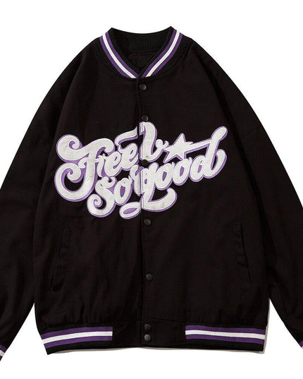 Letter Embroidery Stripe Patchwork Baseball Jacket Men Baggy Retro All-match High Street Bomber Coats Couple Streetwear-0