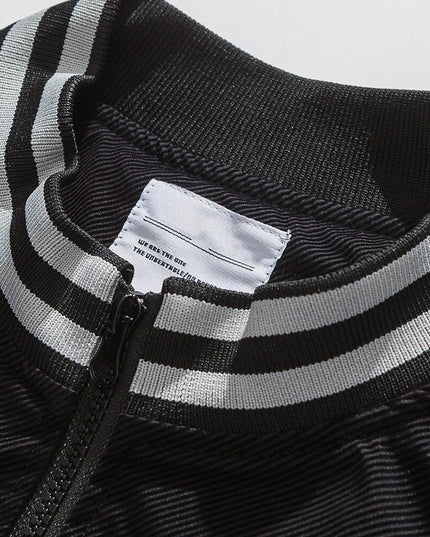 Jacket Men Reflective Strip Patchwork Letter Embroidery Zipper Coat Autumn High Street All-match Fashion Streetwear Men-2