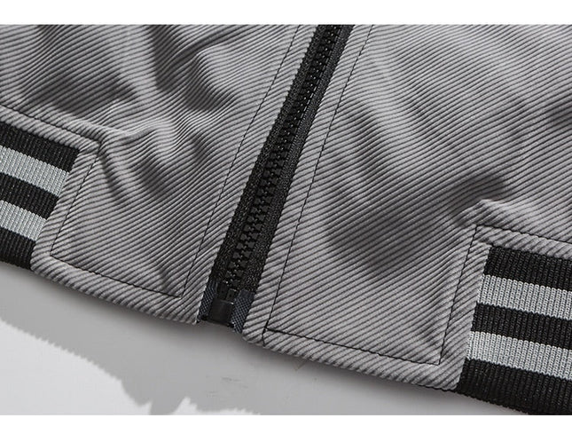 Jacket Men Reflective Strip Patchwork Letter Embroidery Zipper Coat Autumn High Street All-match Fashion Streetwear Men-4