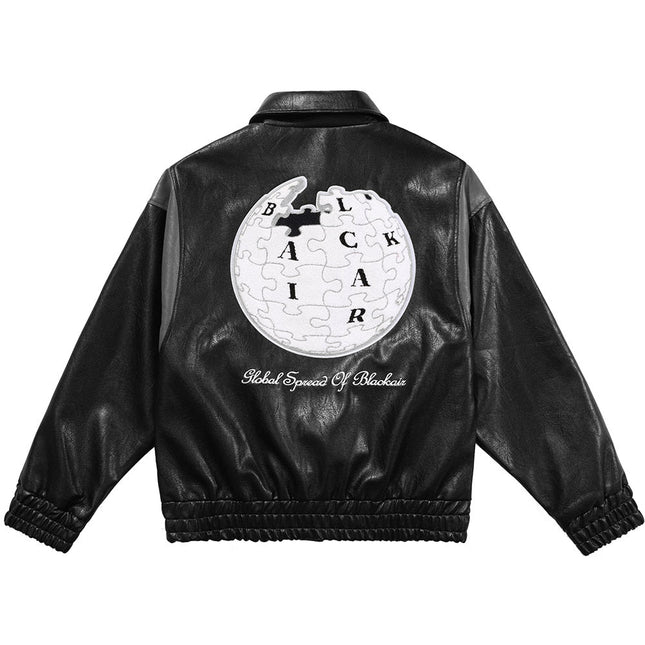 Jacket Men Letter Embroidery Patch Leather Coats Autumn Retro Baggy Punk Fashion Cool Jackets Outwear Couple Streetwear-1