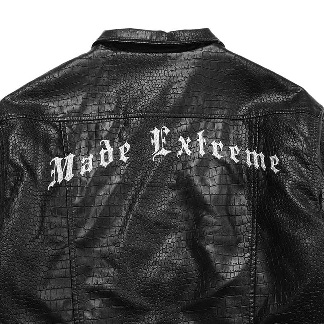 Leather Parkas Jackets Men Pockets Thick Black Motorcycle Jacket Vintage High Street Punk Fashion Turn-down Collar Coat-3