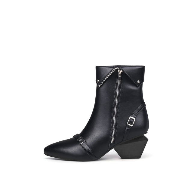 Rocking Side-zip Black Boots-0