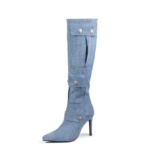 Sexy Knee High Stiletto Boots-1
