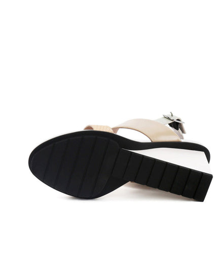 Solid Multi-Strap Slingback Wedge Sandals-4