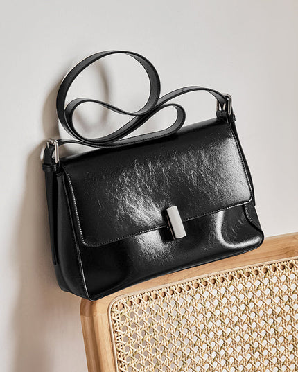 Versatile and Stylish Calf Leather Crossbody Bag-1