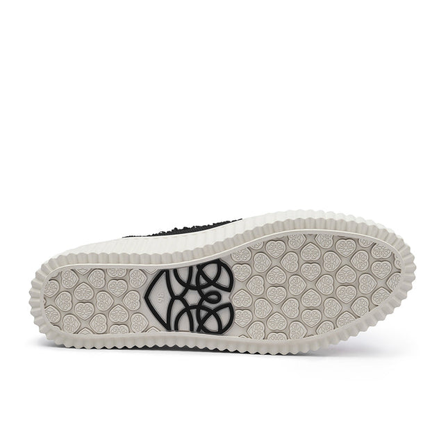 Versatile Round Toe Thick Soled Casual Sneakers-2
