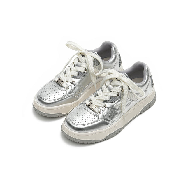 Versatile Silver Tennis Sneakers-1