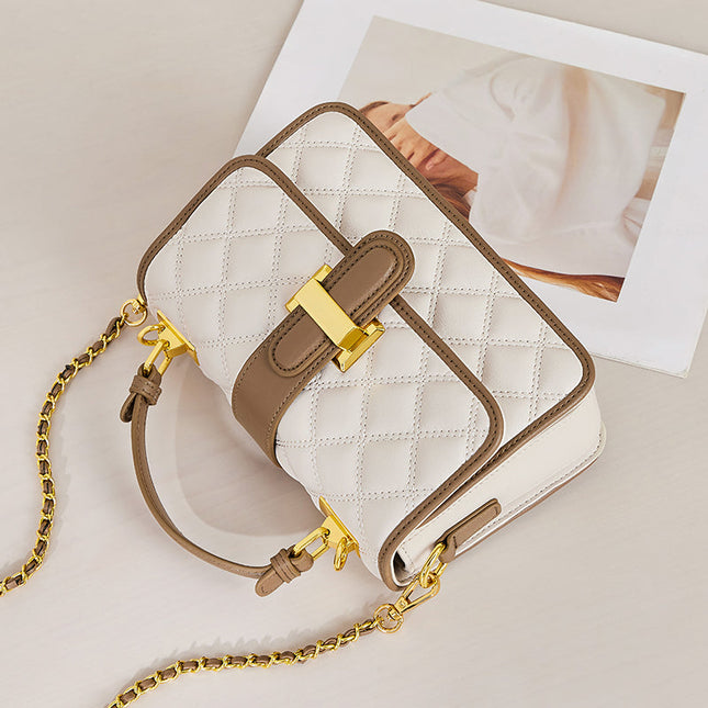 White Grandeur Satchel Bag-2