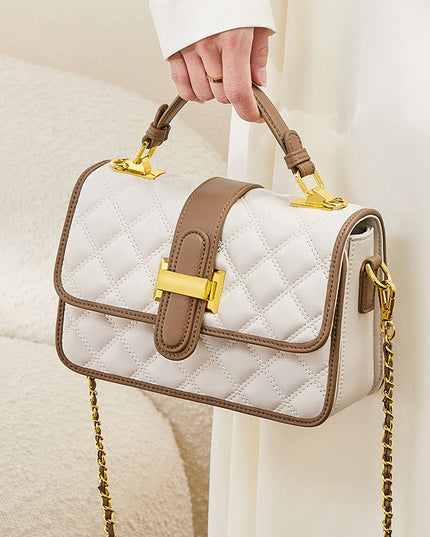 White Grandeur Satchel Bag-4