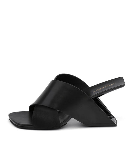 Woven Leather Modern Wedge Sandals-0