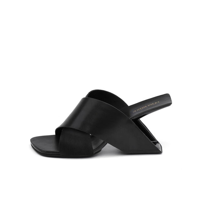 Woven Leather Modern Wedge Sandals-0