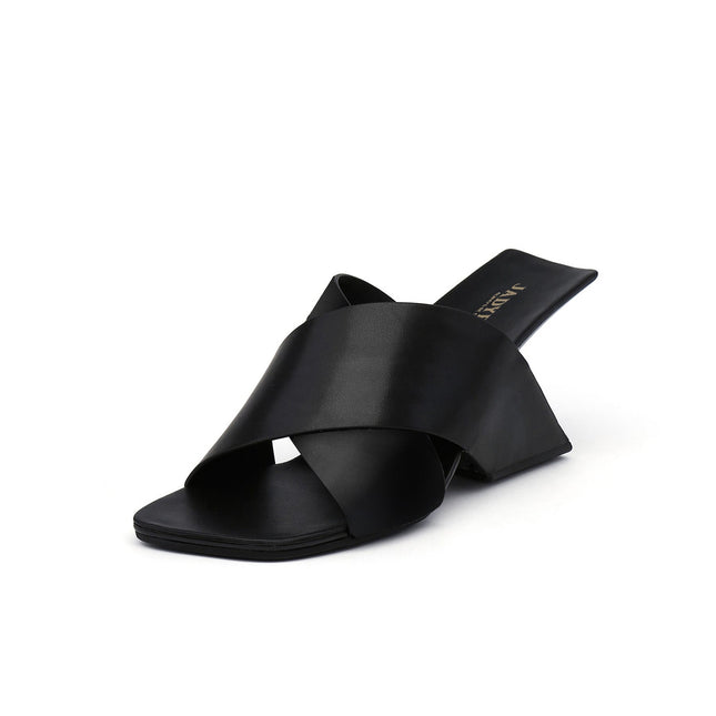 Woven Leather Modern Wedge Sandals-1