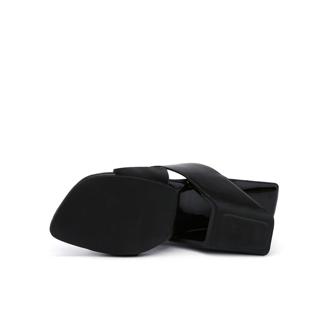 Woven Leather Modern Wedge Sandals-4