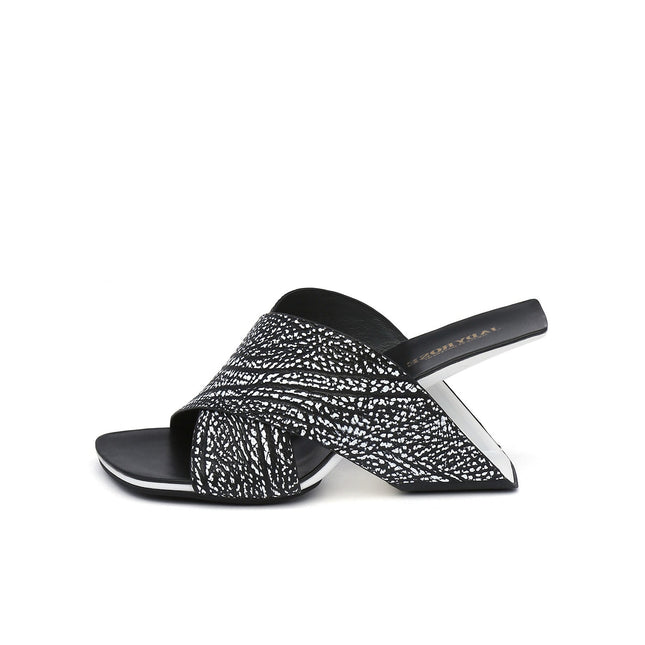 Woven Leather Modern Wedge Sandals-6